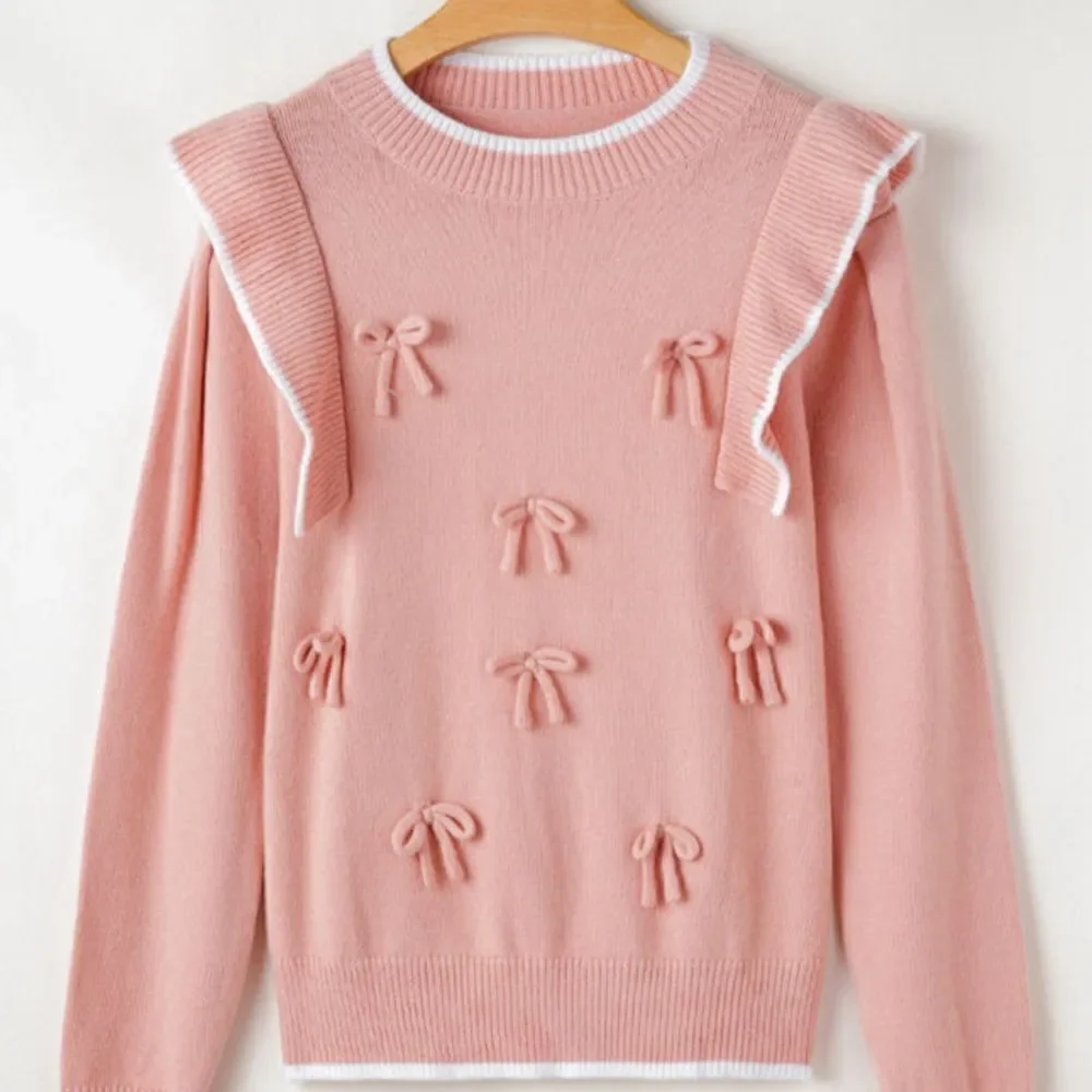 Blush Bow and Ruffle Sweater - Picture 5 of 6